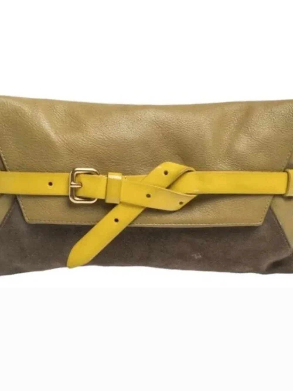 Marc by Marc Jacobs Tri Color Leather and Suede Clutch - Picture 1 of 2